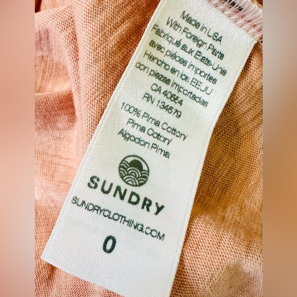 NEW! SUNDRY Adobe Park City Vintage Short Sleeve Pima Cotton Tee - Picture 10 of 12